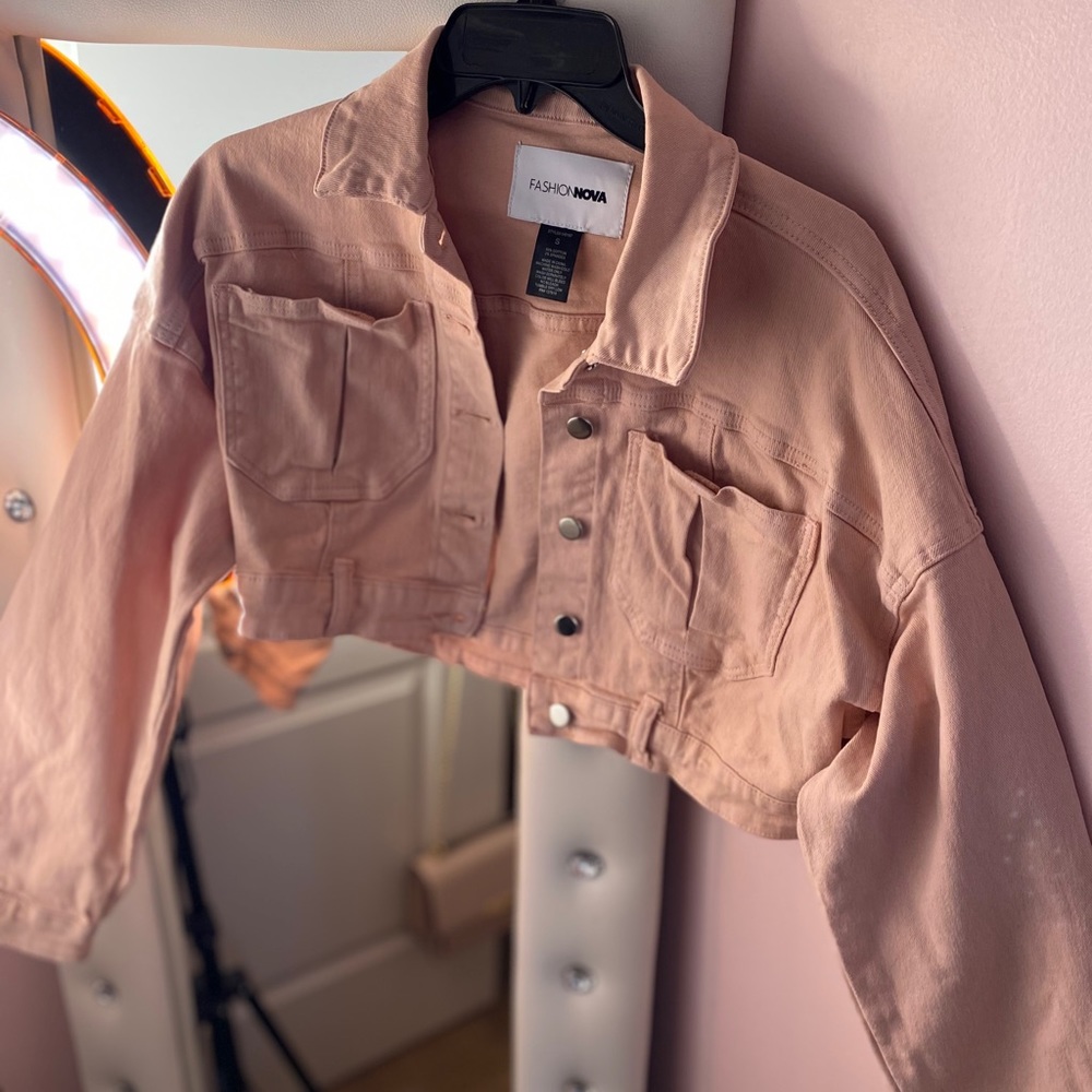 Fashion nova cropped jean jacket
